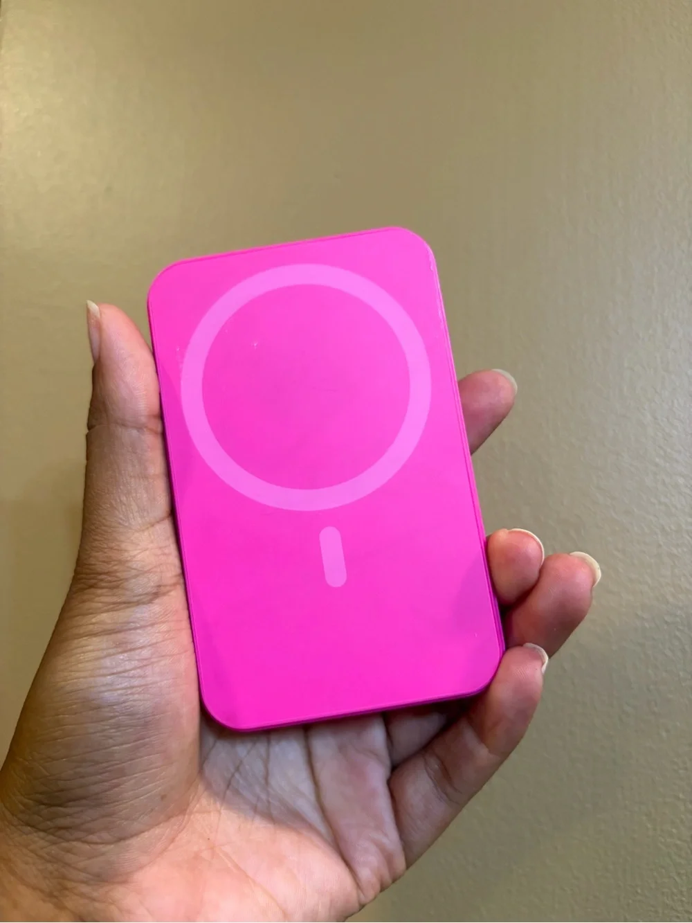 Portable Hot Pink Power Bank Charger